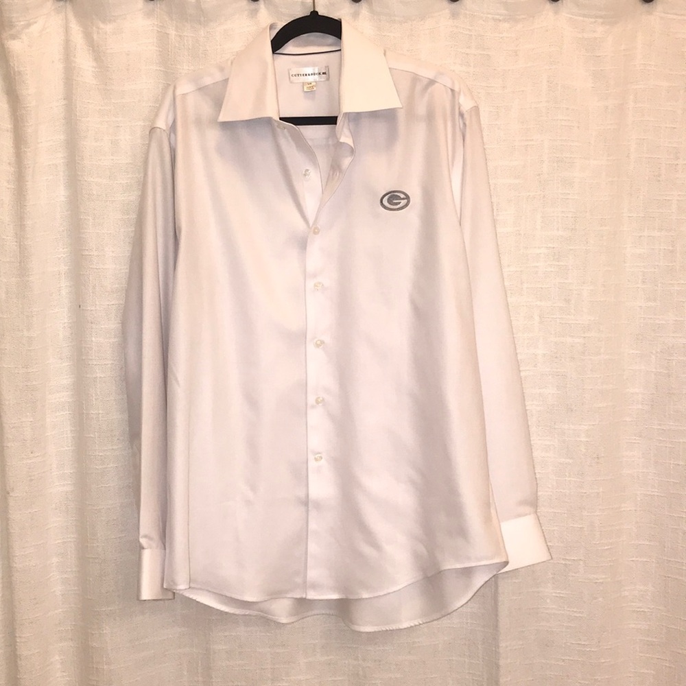 CUTTER & BUCK MENS BUTTON UP SHIRT GREEN BAY L